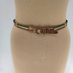 MORRIS MOSKOWITZ vintage women’s three-color links leather belt Sz S